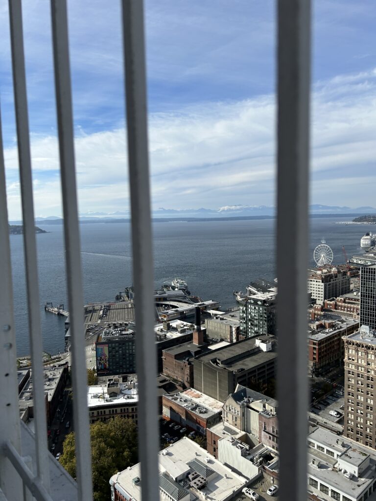 Looking down on seattle from Smith Tower